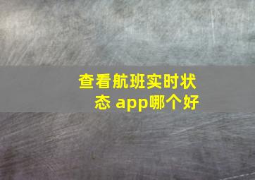 查看航班实时状态 app哪个好